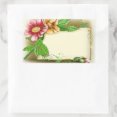 Flowers Rechteckiger Aufkleber (Tasche)