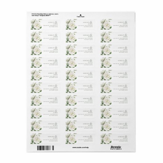 Flowers Return Address Labels (Vorne)