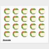 Flowers Runder Aufkleber (Blatt)