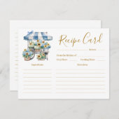 Flower's Shop Bridal Shower Recipe Card Einladung (Vorne/Hinten)