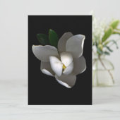 Flowers | Single White Magnolia Blossom Dankeskarte (Stehend Vorderseite)