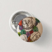 Flowers&Skulls Button (Vorne & Hinten)