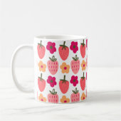 flowers & strawberries pattern  kaffeetasse (Links)