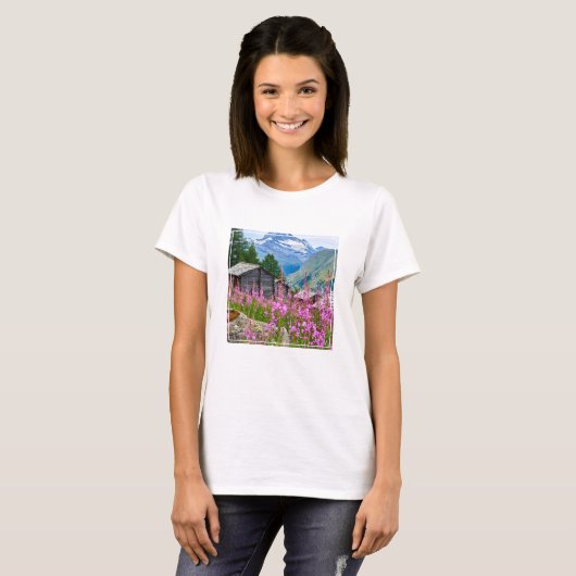 Flowers | Summer Matterhorn Switzerland T-Shirt (Vorne ganz)
