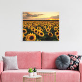 Flowers | Sunflower Field Leinwanddruck (Insitu (Wohnzimmer))