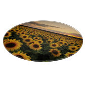 Flowers | Sunflower Field Schneidebrett (Ecke)