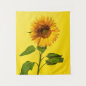 Flowers | Sunflower on Yellow Wandteppich (Vorderseite)