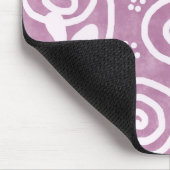 Flowers Swirls Pink White Pattern Personalized Mousepad (Ecke)