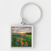 Flowers | Texas Bluebonnets & Indian Paintbrush Schlüsselanhänger (Vorne)
