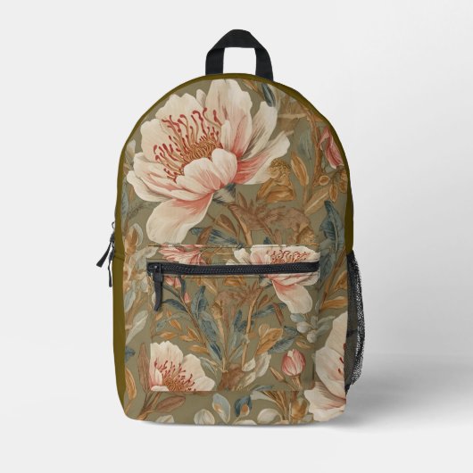 Flowers, Vintage,Glamorous Garden Blooms, Bedruckter Rucksack (Vorderseite)