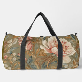 Flowers, Vintage,Glamorous Garden Blooms,  Duffle Bag
