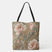 Flowers,Vintage, Glamorous Garden Blooms Tasche (Rückseite)