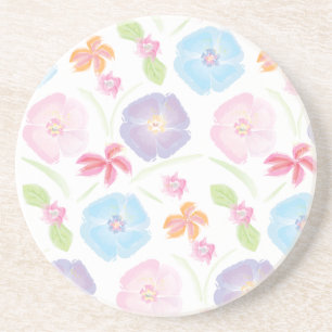 Flowers-Watercolor Soft Pink Elegant Getränkeuntersetzer