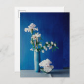 Flowers | White Iris in Vase Postkarte (Vorne/Hinten)