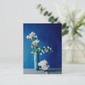 Flowers | White Iris in Vase Postkarte (Stehend Vorderseite)