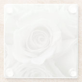 Flowers | White Roses Glasuntersetzer (Rückseite)