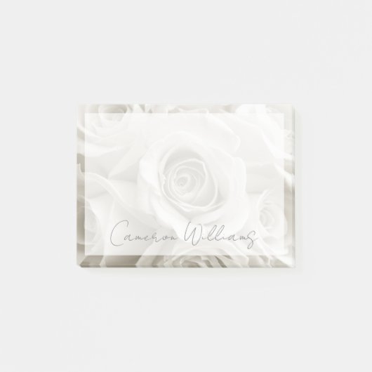 Flowers | White Roses Post-it Klebezettel (Vorderseite)