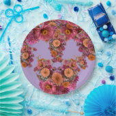 Flowers Zinnia Bouquet Maureen Girard Colorful Pappteller (Party)