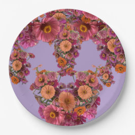 Flowers Zinnia Bouquet Maureen Girard Colorful Pappteller