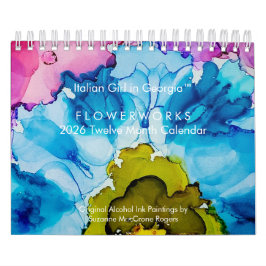 Flowerworks - 2026 Zwölf-Monatskunstkalender Kalender
