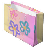 Flowery cute Gift bag Große Geschenktüte (Vorderseite Schrägansicht)
