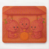 Flowery Pink Brains Mousepad (Vorne)