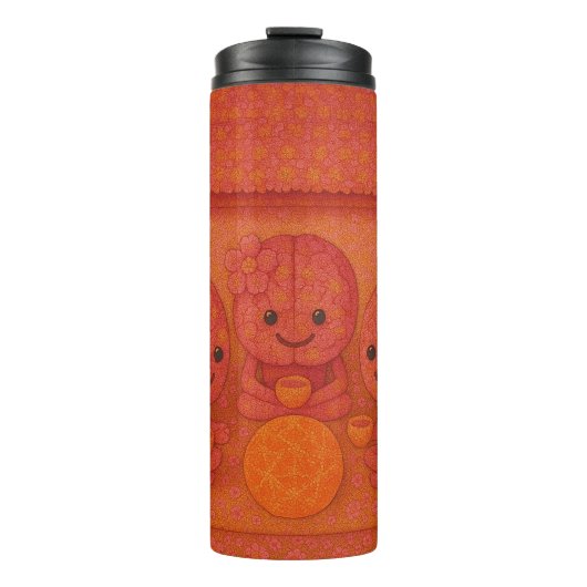 Flowery Pink Brains Thermosbecher (Vorderseite)