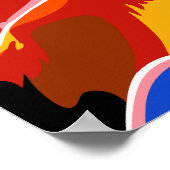 Flowing Abstract Forms with Bold Colors Poster (Ecke)