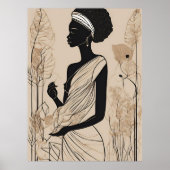 Flowing African Goddess Poster (Vorne)