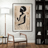 Flowing African Goddess Poster