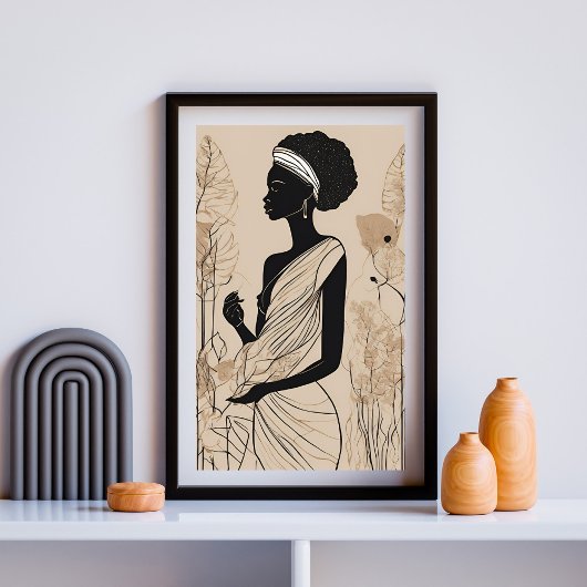 Flowing African Goddess Poster