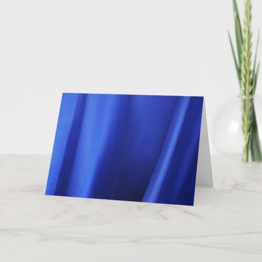 Flowing Blue Silk Fabric Abstract Karte (Vorderseite)
