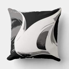 Flowing Curves in Black, White, and Gray Kissen
