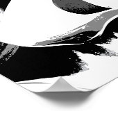 Flowing Curves in Black, White, and Gray Poster (Ecke)
