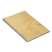 Flowing Gold Lines Luxury Abstract Background Art Notizblock (Rechte Seite)