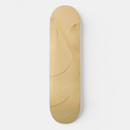 Flowing Gold Lines Luxury Abstract Background Art Skateboard