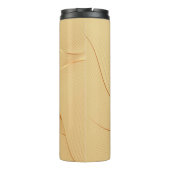 Flowing Gold Lines Luxury Abstract Background Art Thermosbecher (Rückseite)
