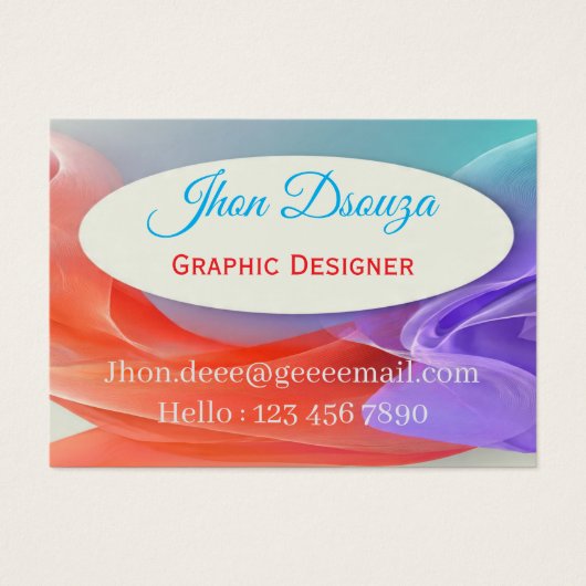 Flowing Gradient Waves with Center Frame, Business (Vorderseite)