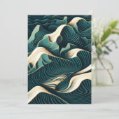 Flowing Harmony Feiertagskarte (Stehend Vorderseite)