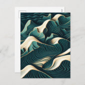 Flowing Harmony Feiertagspostkarte (Vorne/Hinten)