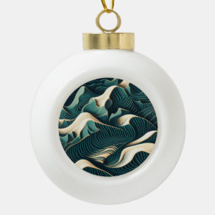 Flowing Harmony Keramik Kugel-Ornament