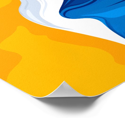 Flowing Harmony of Warmth and Depth Poster (Ecke)