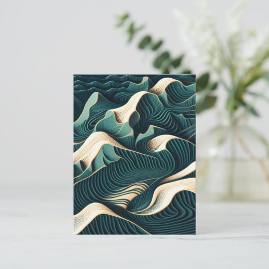 Flowing Harmony Postkarte (Stehend Vorderseite)