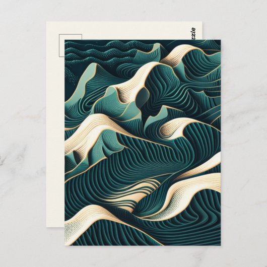 Flowing Harmony Postkarte (Vorne/Hinten)