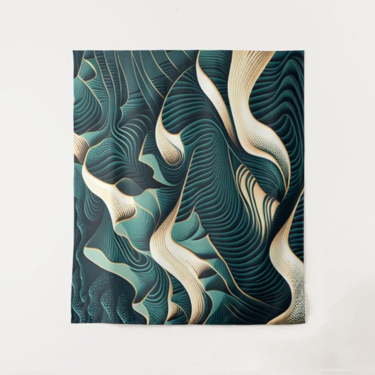 Flowing Harmony Wandteppich (Vorderseite)