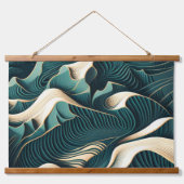 Flowing Harmony Wandteppich Mit Holzrahmen (Vorderseite)