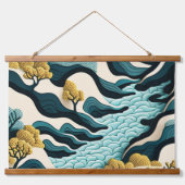 Flowing Harmony Wandteppich Mit Holzrahmen (Vorderseite 3)