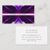 Flowing Ink Purple Profile Name Contact Terminkarte (Vorne/Hinten)