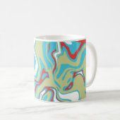 Flowing Liquid Curves and Color Bands Kaffeetasse (VorderseiteRechts)