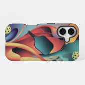 Flowing Pickleball Court Energy Art Phone Case iPhone 16 Hülle (Rückseite (Horizontal))